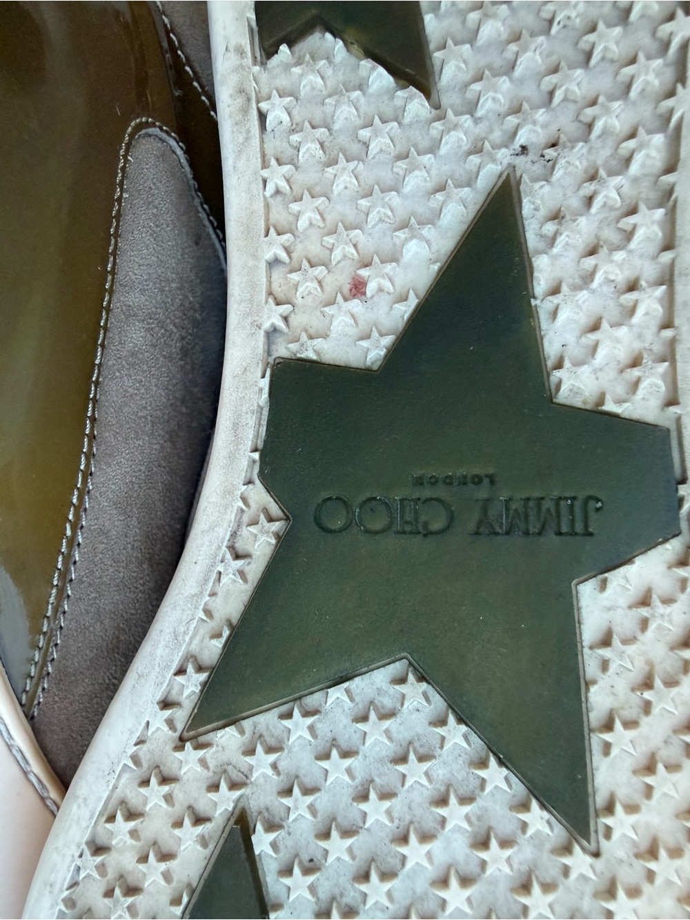 Jimmy Choo Tokyo High Top Suede Patent Leather Sneaker Women's Sz 37.5 /US 7.5-8 - Picture 10 of 16